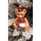 Wizardi 8.27" x 11.81" Ceramic Bear Christmas Ornament, 1pc.